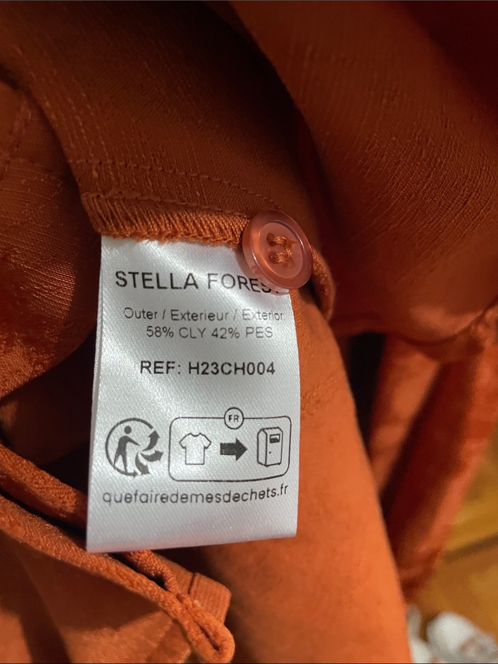 Stella Forest Rust Textured Long-Sleeve Blouse - Picture 5 of 6